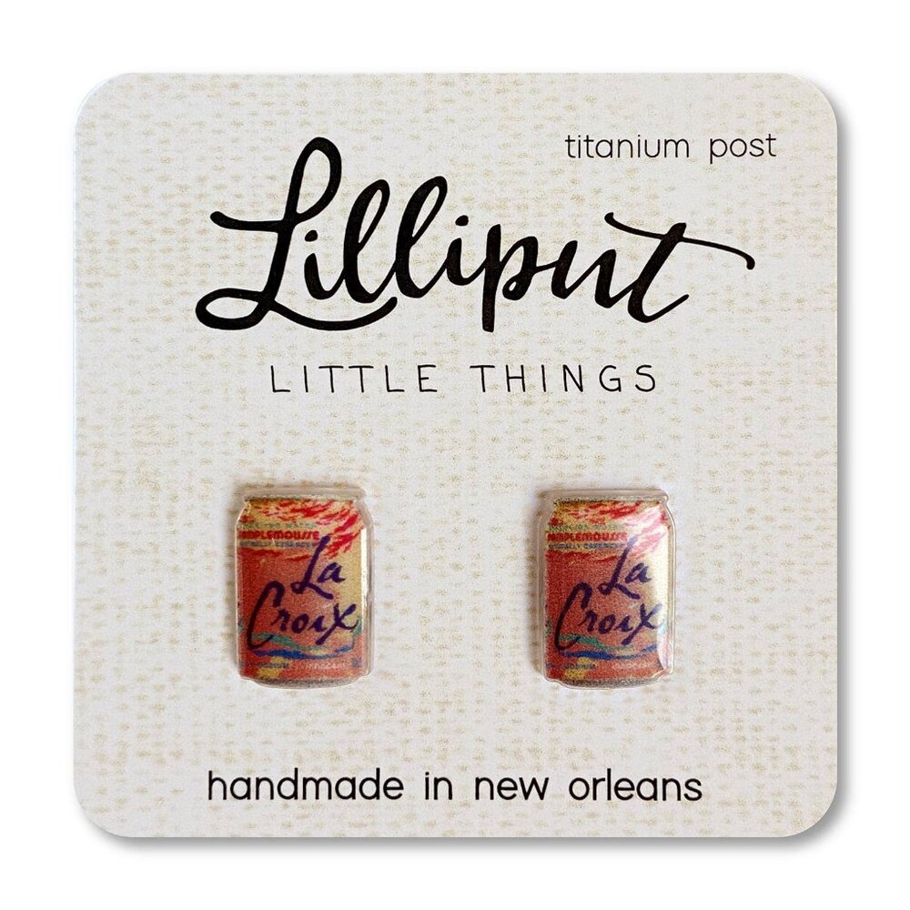 Pamplemousse La Croix Earrings - Hand-made